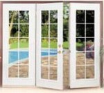 3-PANEL DOUBLE HINGED FRENCH DOOR  by ThermaTru  Classic-Craft Oak 7'6