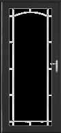 Provia Decorator Aluminum Storm Door - #593-Z Full View Archway Beveled & Zinc Glass