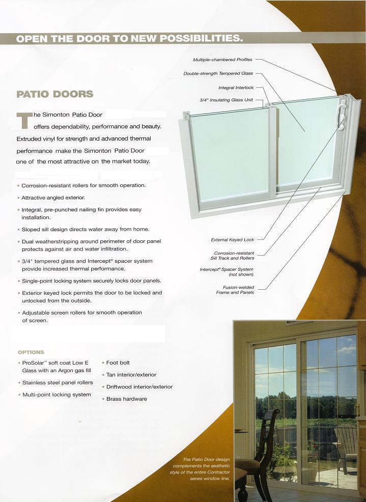 Sliding Glass Patio Doors, Simonton Sliding Patio Doors Cost