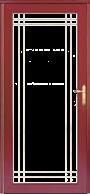 Provia Decorator Aluminum Storm Door - #596-B Full View Double Prairie Beveled Brass Glass