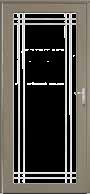 Provia Decorator Aluminum Storm Door - #596-Z Full View Double Prairie Beveled Zinc Glass