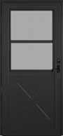 Provia Duraguard Aluminum Storm Door - #093 Crossbuck Self-Storing Half-Lite w/Removable Sash