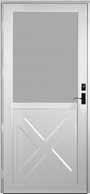 Provia Duraguard Aluminum Storm Door - #095 Crossbuck Half-Lite w/Removable Sash