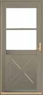 Provia Spectrum Aluminum Storm Door - #293 Crossbuck Half-Lite w/Invent Retractable Screen