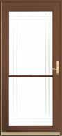 Provia Spectrum Aluminum Storm Door - #295 Double Prairie Beveled Glass w/Invent Retractable Screen