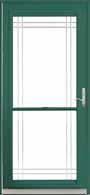 Provia Spectrum Aluminum Storm Door - #296-Z Double Prairie Beveled Glass w/Zinc Inlay w/Invent Retractable Screen