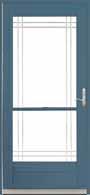 Provia Spectrum Aluminum Storm Door - #298-Z 3/4 View w/Beveled Glass & Zinc Inlay