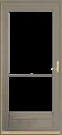 Provia Spectrum Aluminum Storm Door - #298 3/4 View w/Top & Bottom Invent Retractable Screens