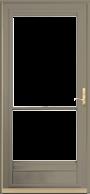 Provia Spectrum Aluminum Storm Door - #298-SH 3/4 View w/Top & Bottom Invent Retractable Screen & Fixed Bottom Sash