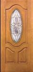 FIBERGLASS ENTRY DOOR by ThermaTru Classic-Craft Oak Oval-Lite