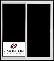 6 1/2' PATIO SLIDING GLASS DOOR  New Construction  by Simonton  perfeXion Narrow Frame Series