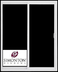 6' PATIO SLIDING GLASS DOOR  8' Height New Construction  by Simonton  perfeXion Narrow Frame Series
